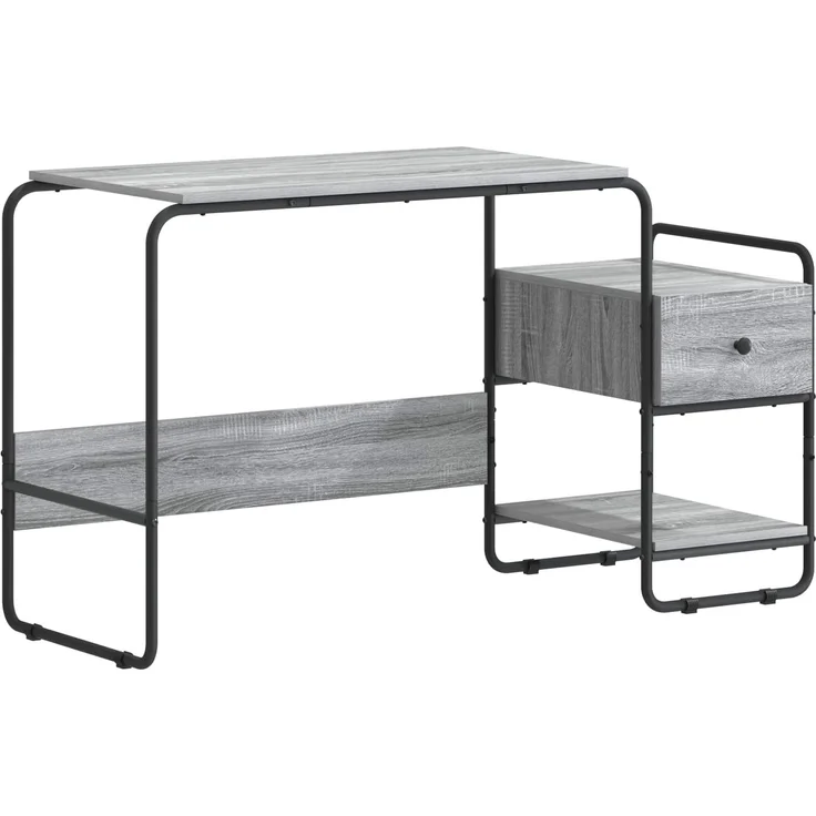 vidaXL Schreibtisch mit Stauraum Sonoma-Grau 131,5 x 50 x 75,5 cm 8008047 – Bild 2