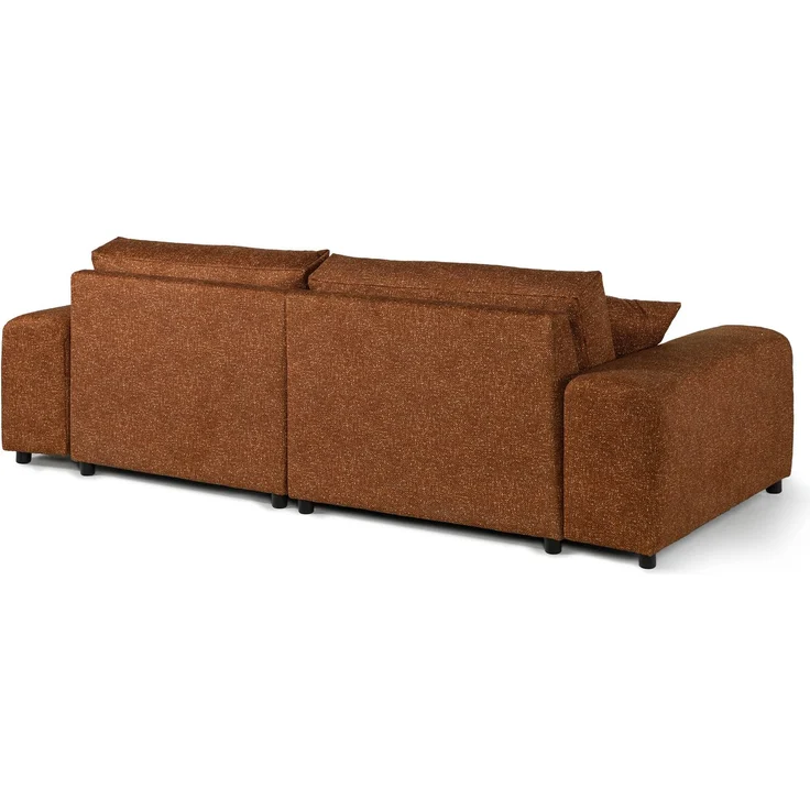 Ecksofa Plüsch 237x144x79 orange PAULINA – Bild 3