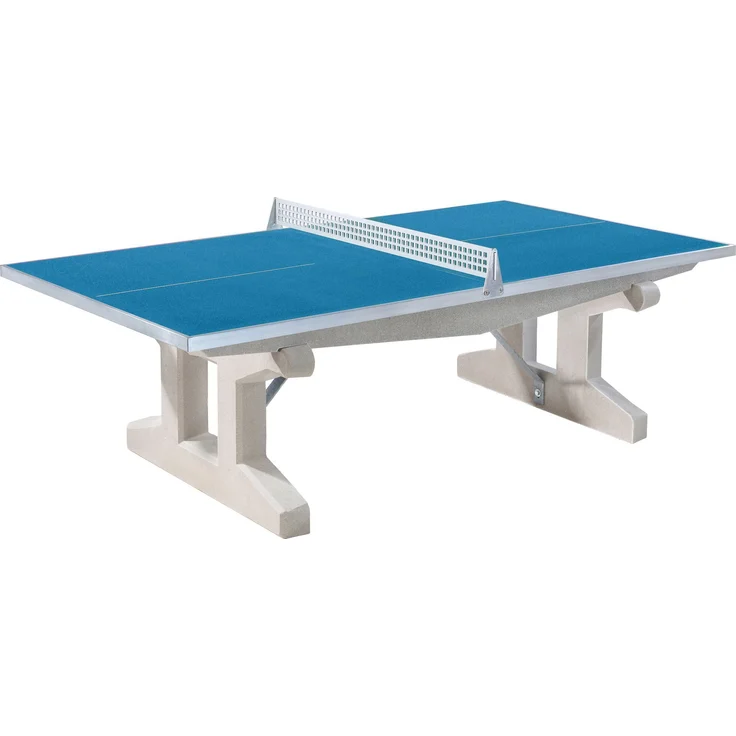 Sport-Thieme Tischtennisplatte "Premium", freistehend, grün, kurzer Fuß, wetterfest, 45 mm Polymer-Beton Oberfläche