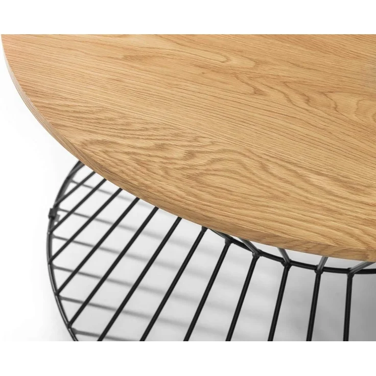 Julian Bowen Jersey Couchtisch, Eiche/Schwarz – Bild 2