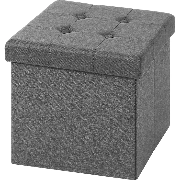 Sitzhocker Fußhocker mit Stauraum SH06 hellgrau