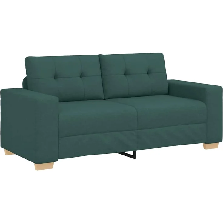 vidaXL Loveseat-Sofa Dunkelgrün 180x77x82 cm Stoff 4105083 – Bild 2