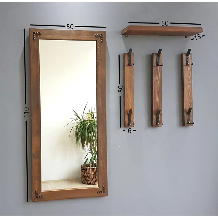 Skye Decor 'V109' Garderobe, Walnuss, 50 x 110 cm – Bild 5