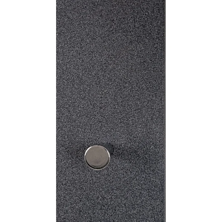 Haku Wandgarderobe mit 7 Haken in Granitoptik Anthrazit, Garderobenknöpfe in Chrom, MDF-Korpus, Hoch- und Querformat, 80x6x30 cm – Bild 4