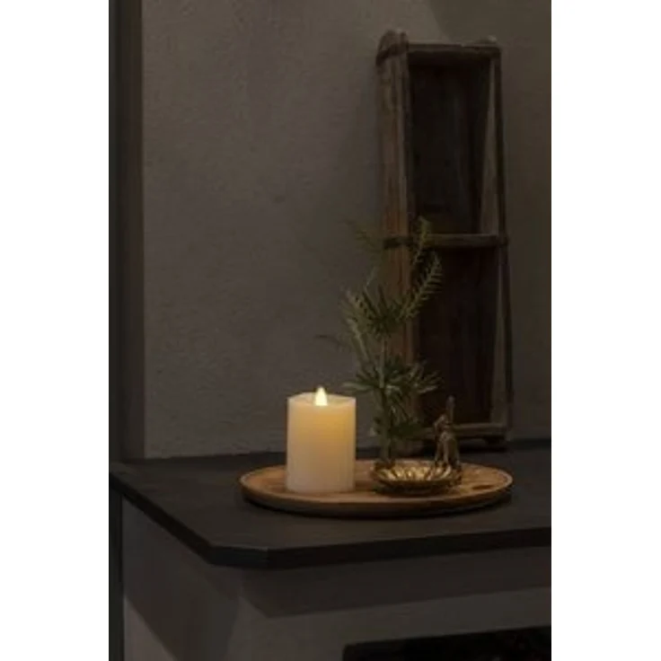 KONSTSMIDE No. 1600-115 LED Echtwachskerze cremeweiss Timer 3D Flamme 11cm – Bild 6