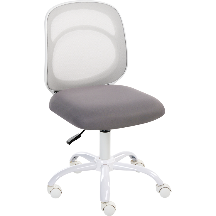 Schreibtischstuhl BLISSFUL Stoff Grau – Bild 4