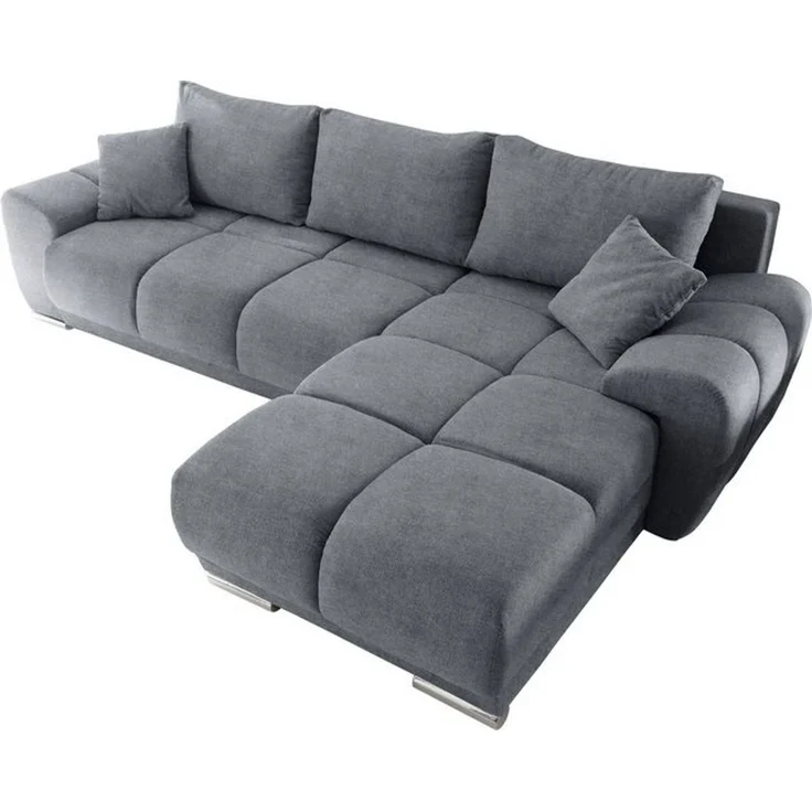 ED EXCITING DESIGN Ecksofa Anton L-Form, mit Bettfunktion, Bettkasten, Rücken- und Zierkissen, universell – Bild 4