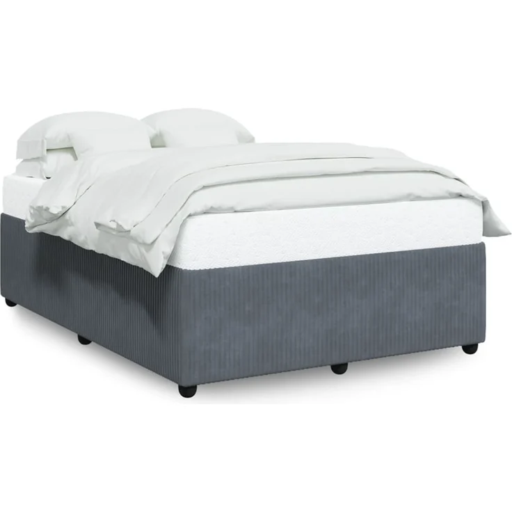 vidaXL Bettgestell ohne Matratze Dunkelgrau 160x200 cm Samt 3285019 – Bild 2