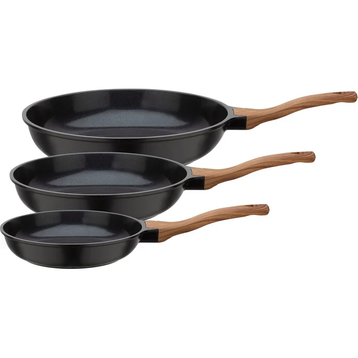 GSW Pfannen-Set Natural Fit, Aluminiumguss (Set, 3-tlg, 1x Pfanne 20cm, 24cm, 28cm), mit neuartiger PFAS-freien Antihaft-Versiegelung, Induktion – Bild 3