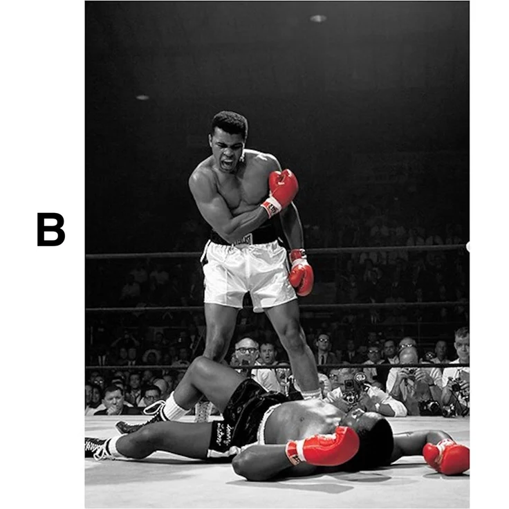 Poster Boxer Muhammad Ali Größter aller Zeiten in verschiedenen Farben als Deko Print ohne Rahmen - B / 40 x 60 cm