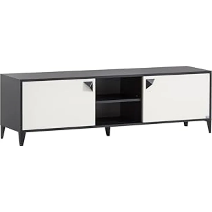 LOOKS by Wolfgang Joop Lowboard Classic, schwarz matt / cremebeige, 160 x 39 x 48,7 cm