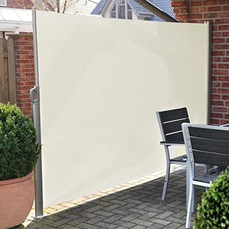 Leco Seitenmarkise, ausziehbar, Aluminium-Stahlrohr-Mix, natur, 160 x 300 cm – Bild 2