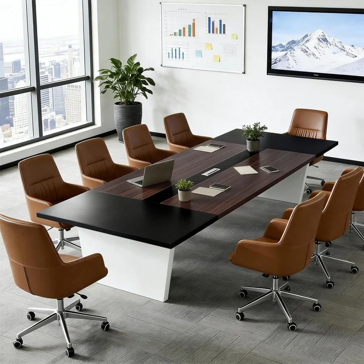 Konferenztisch Besprechungstisch Tischplatte25mm Büro 160*100*74cm B – Bild 1