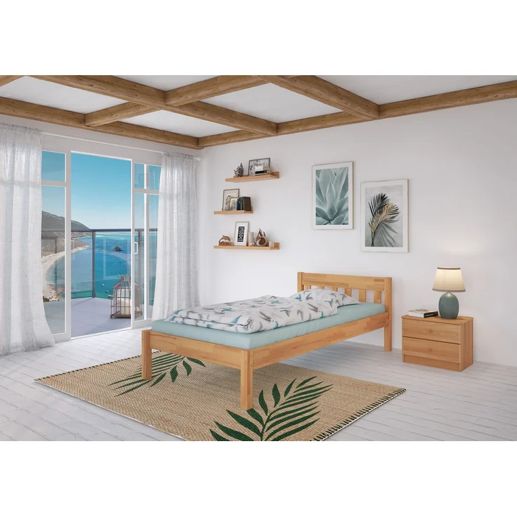 Überlanges Holzbett Massivholzbett 90x220 Buche Zubehör wählbar V-60.83-09-220Rollrost inkl. – Bild 7