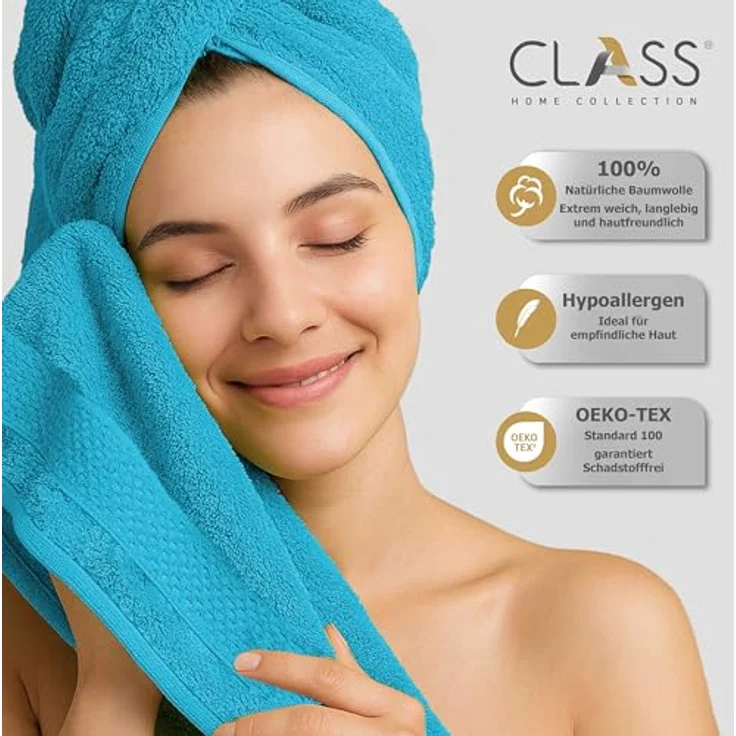 TRENDBUY24 Handtuch Set Handtücher Duschtücher Gästetücher Baumwolle Frottee Premium 4er Set, 100% Baumwolle (4-St), Duschtuch – Bild 4