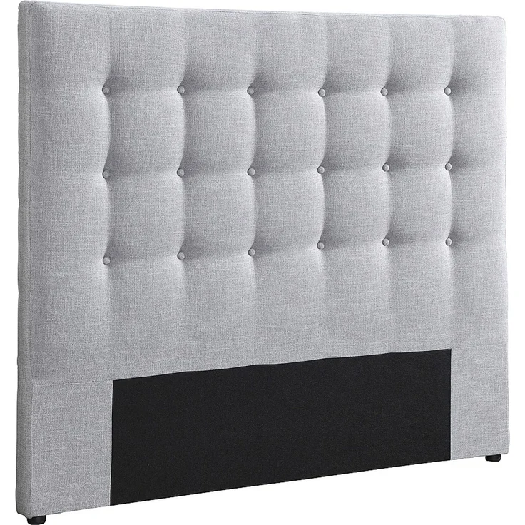 Vente-unique - Polster-Bettkopfteil - 140 cm - Stoff - Hellgrau - FRANCESCO – Bild 6