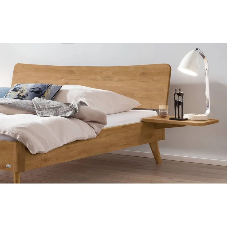 Hasena Massivholzbett Caluso Wildeiche natur geölt 200x220 cm, Komforthöhe 25 cm – Lounge – Bild 3