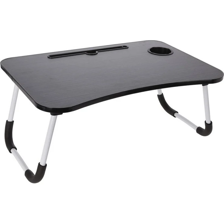 HAC24 Klapptisch Betttablett Laptop Tablett Betttisch Tablettisch Bett Sofa Tisch (1-St), mit Schublade Getränkehalter Klappbar 60x40 cm – Bild 3
