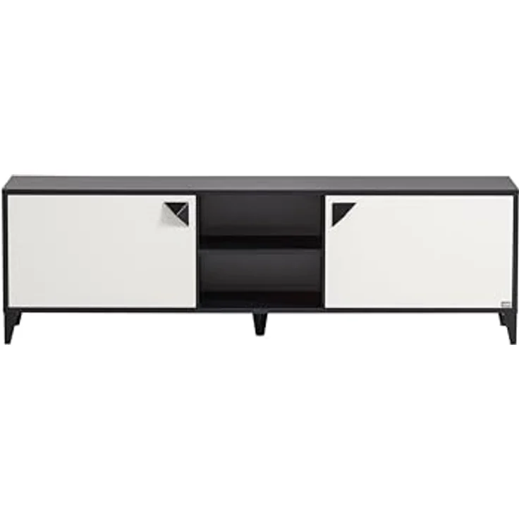 LOOKS by Wolfgang Joop Lowboard Classic, schwarz matt / cremebeige, 160 x 39 x 48,7 cm – Bild 4