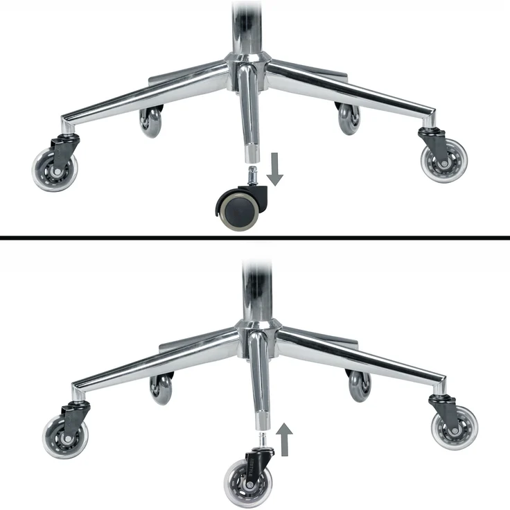 AMSTYLE 5er Set Universal-Schwerlastrollen transparent/schwarz – Bild 13