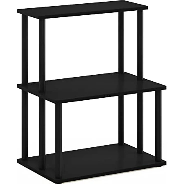 Furinno Turn-N-Tube 3-stufiges werkzeugloses Küchenregal, Americano/Schwarz – Bild 2