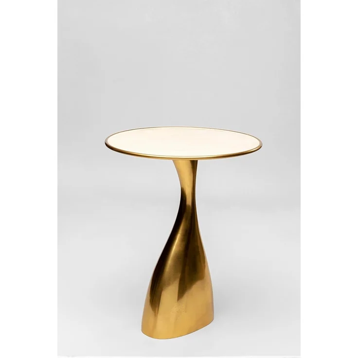 Kare Design Beistelltisch Spacey, Gold, Durchmesser 36cm, Wohnzimmertisch, Nachttisch, runder Beistelltisch, Handgearbeitet, 46 x 36 x 36 cm (H/B/T) – Bild 3