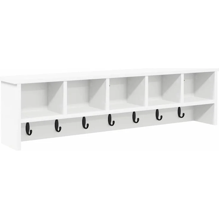 vidaXL Wandmontierter nachttisch Weiß 100 x 16 x 26 cm Holzwerkstoff 874323 – Bild 2