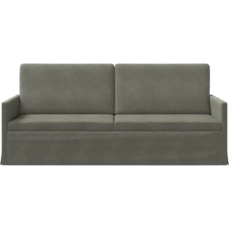 vidaXL 3-Sitzer Sofa Hellgrau 190 x 81 x 82 cm Cordstoff 42041133 – Bild 2