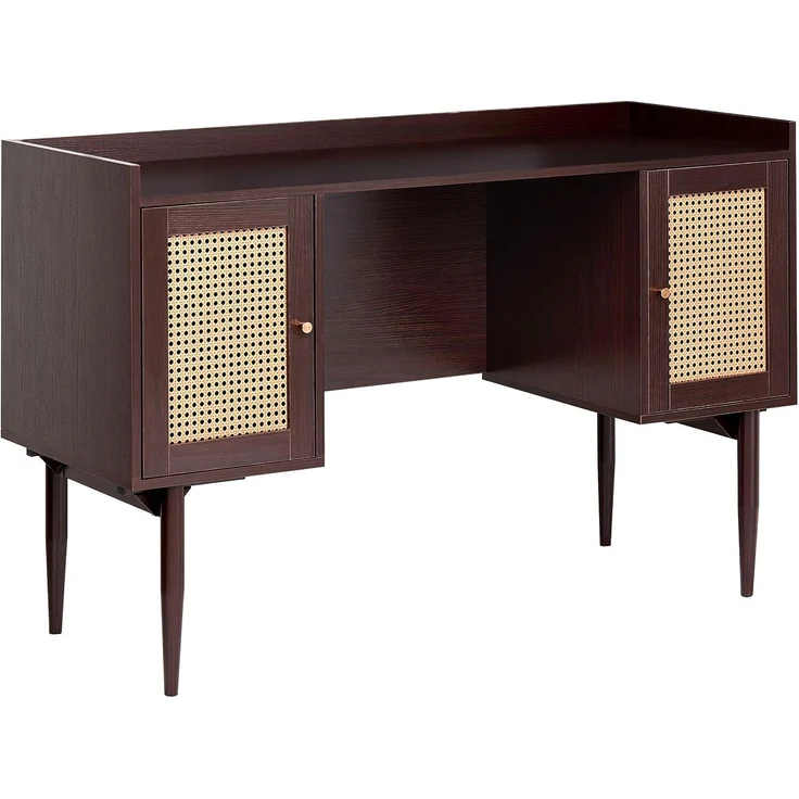 Schreibtisch RATANA 130 cm x 50 cm Dunkelbraun – Bild 1