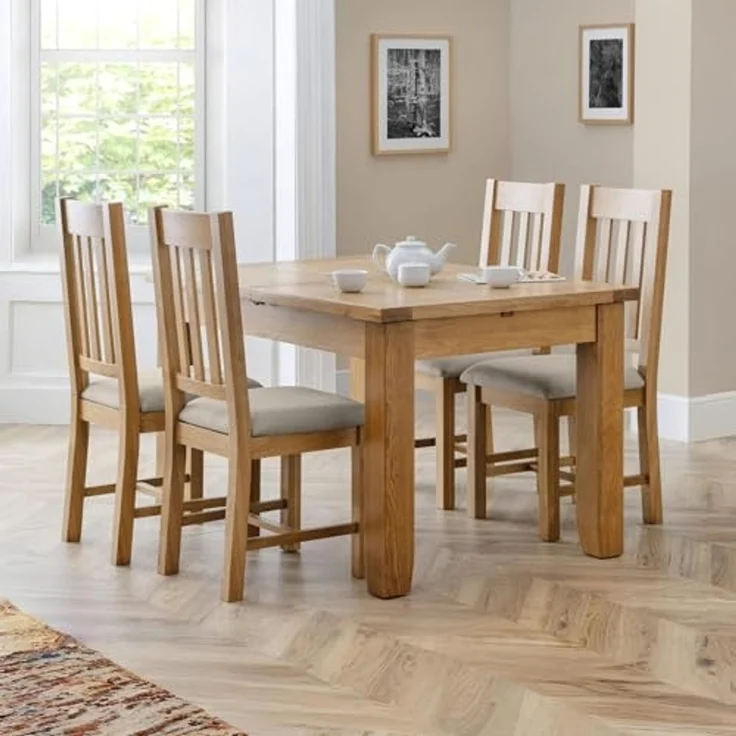 Julian Bowen Hereford Stuhl, 2er-Set, Eiche/Taupe – Bild 4