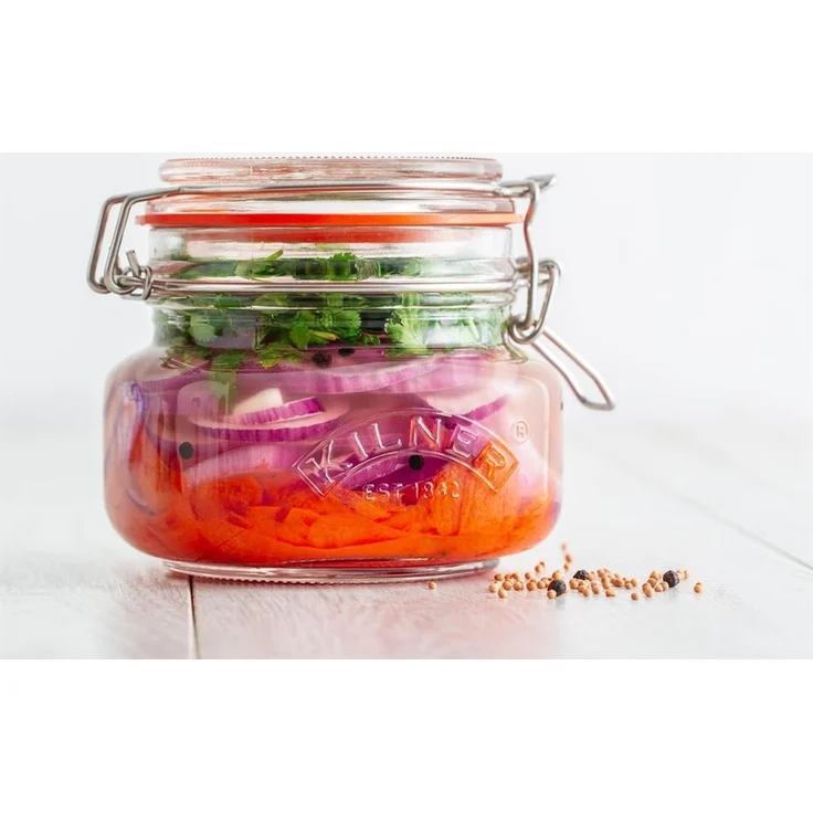 Kilner Einmachglas mit Bügelverschluss 250 ml quadratisch, Luftdichtes Vorratsglas mit Edelstahlbügel und Dichtung, Perfekt zum Einmachen, Konservieren und Lagern, spülmaschinengeeignet – Bild 8