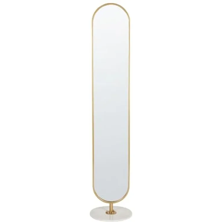 Kleiderständer mit Spiegel MOODY 170 cm Metall Gold