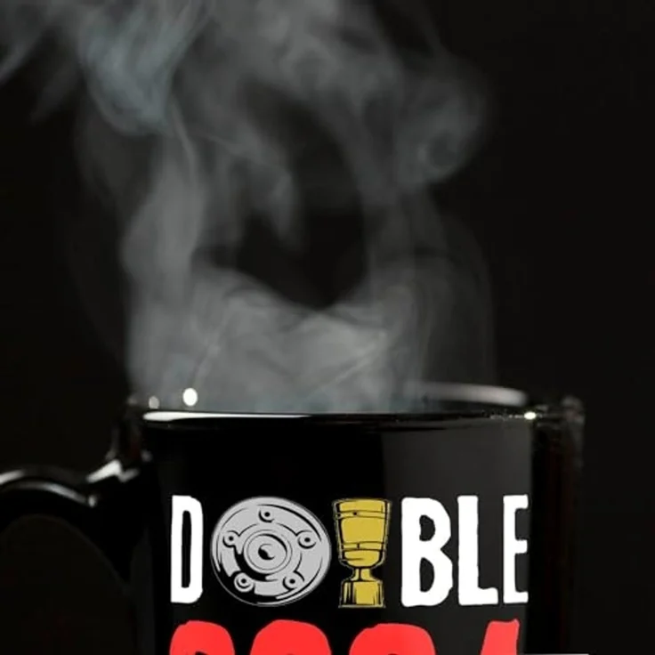 speecheese Tasse Leverkusen Double-Sieger Tasse in Schwarz mit Spruch Double 2024 – Bild 6