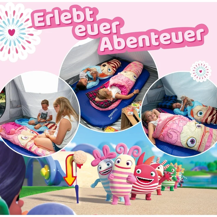Skandika Kinderschlafsack Sorgenfresser Polli, Großzügige Kapuze mit breitem Rand und Kordelzug, Jungs, Mädchen, Komfortbereich 12 – 3 °C, wasserabweisend, Mund-Tasche – Bild 8