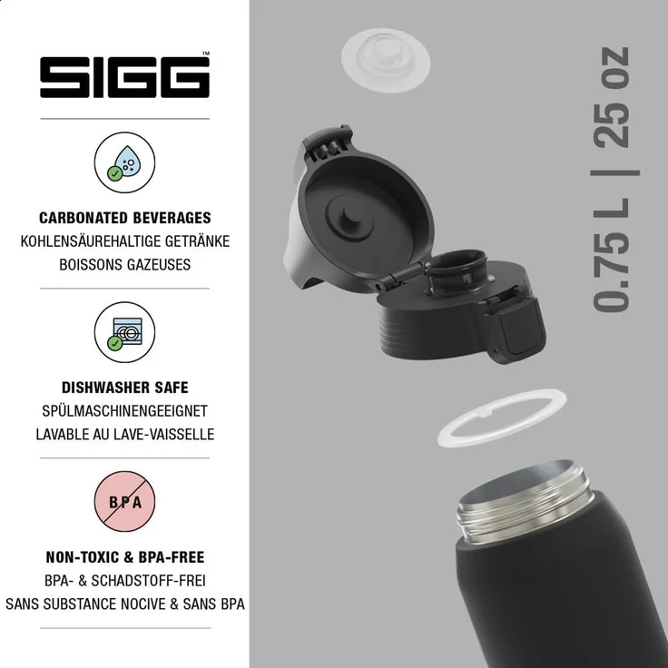SIGG 6053.10 0 75 l Schwarz Edelstahl 8 h 54 h Camping – Bild 3