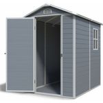osoltus Lönneberga 2,5m² Gartenhaus Kunststoff Schuppen 195x128 cm grau