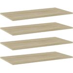 vidaXL Bücherregal-Bretter 4 Stk. Sonoma-Eiche 80x40x1,5 cm 805336