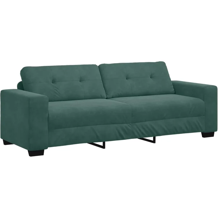 vidaXL Sofa mit Kissen Dunkelgrün Samt 4105136