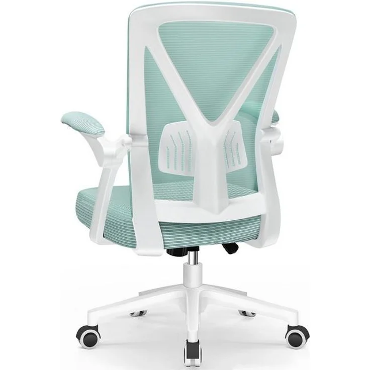 Hiazurm Bürostuhl Bürostuhl,Chefsessel aus Mesh,Ergonomischer Schreibtischstuhl (Verstellbarer Armlehnen, Lendenwirbelstütze,Drehstuhl Wippfunktion,Atmungsaktiv), Verlängerte und Verbreiterte Rückenlehne, Bis 155 kg,Schwarz – Bild 4