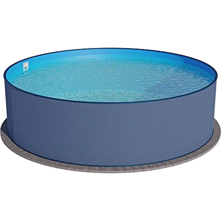 SUMMER FUN Rundpool Stahlwandpool rund Größe wählbar, 120cm tief, Stah (Einzelbecken, 1-tlg), verzinkte Stahlwand