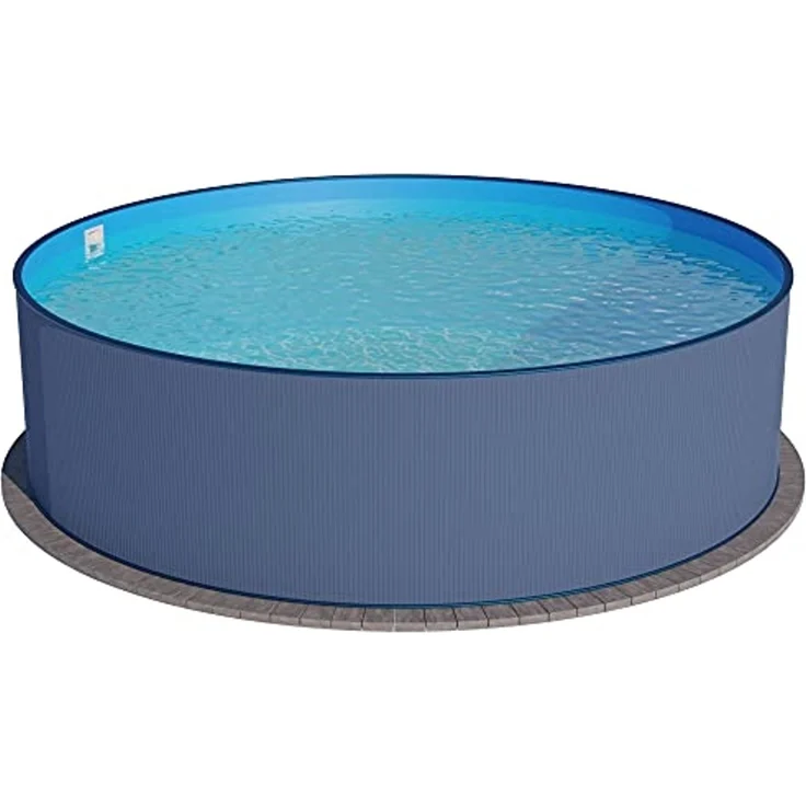 SUMMER FUN Rundpool Stahlwandpool rund Größe wählbar, 120cm tief, Stah (Einzelbecken, 1-tlg), verzinkte Stahlwand – Bild 1