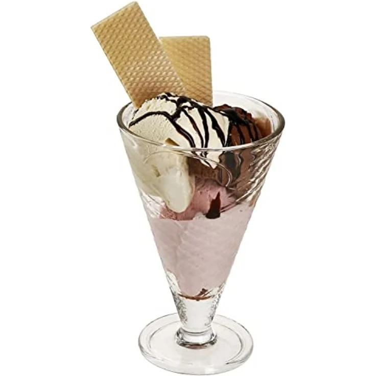 MamboCat Eisschale 6er Set COPA HELADO Eisbecher 340ml auf Fuß Glas - 31705, Glas – Bild 5
