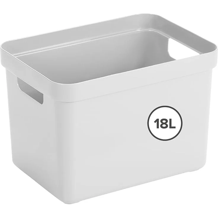 Sunware Sigma Home Aufbewahrungsbox Bad 18L - 35 x 24,6 x 24,3 cm - Kunststoff Aufbewahrungsbox Ohne Deckel - körbe & behälter