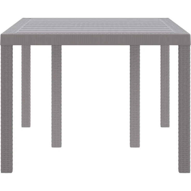 vidaXL Gartentisch Hellgrau 150 x 100 x 73 cm Poly-Rattan 871687 – Bild 6