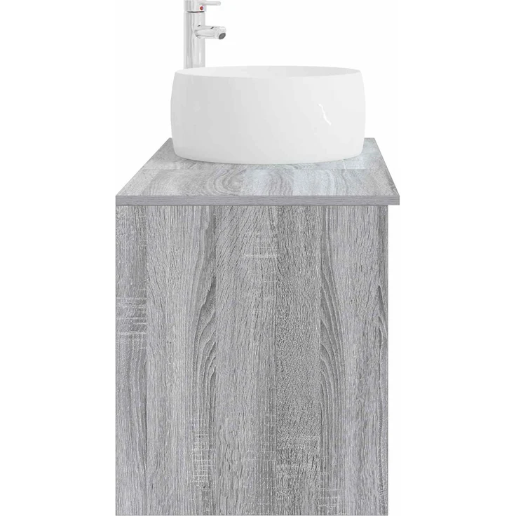vidaXL Wandmontiertes Badezimmermöbel-Set 2 stk. Grau Sonoma 3403925 – Bild 5
