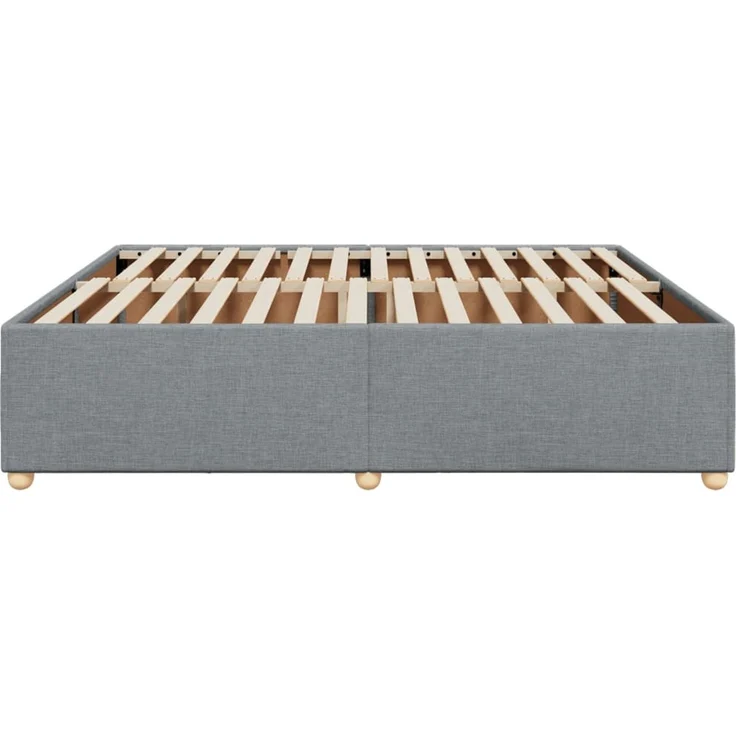 vidaXL Bettgestell ohne Matratze Hellgrau 180x200 cm Stoff 3284750 – Bild 5
