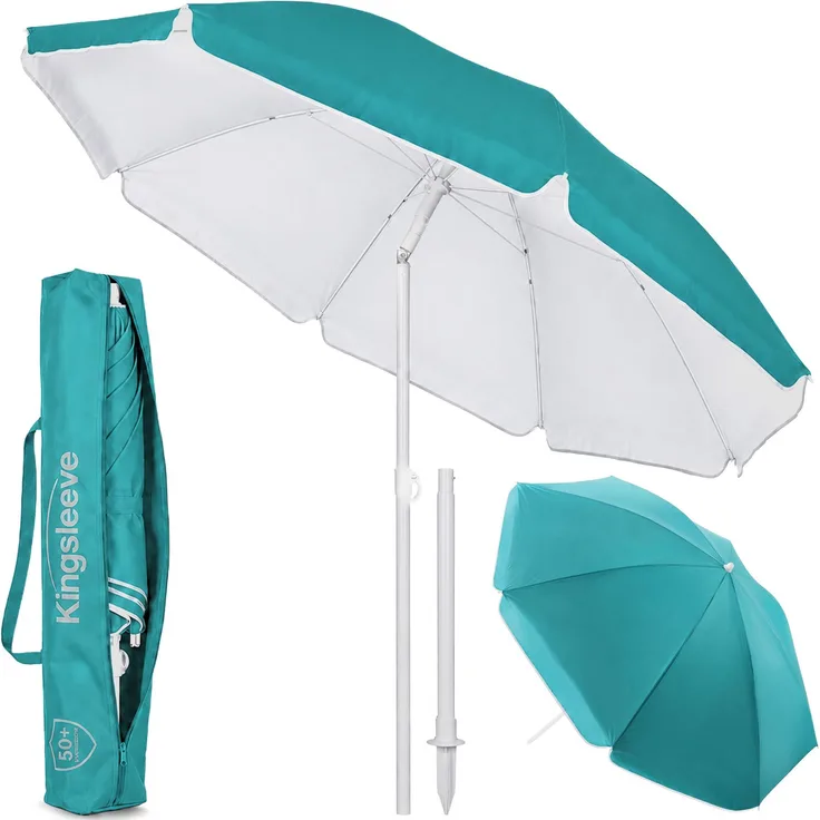 Kingsleeve Sonnenschirm 180cm türkis wasserabweisend