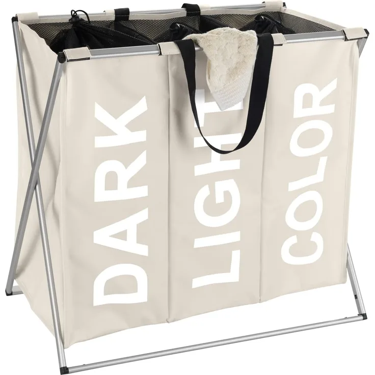 Wenko Wäschesammler Trio 130 l, beige