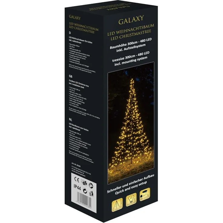 LED Tannenbaum Galaxy 300 480 ww LED,m.Aufstellmast