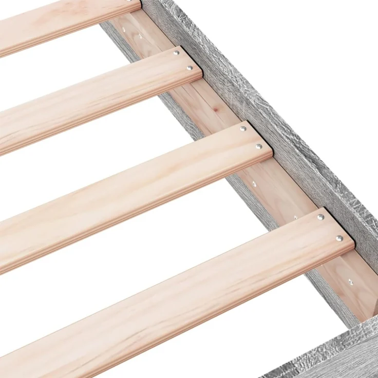 vidaXL Bettgestell Grau Sonoma 200x200 cm Holzwerkstoff 841998 – Bild 10